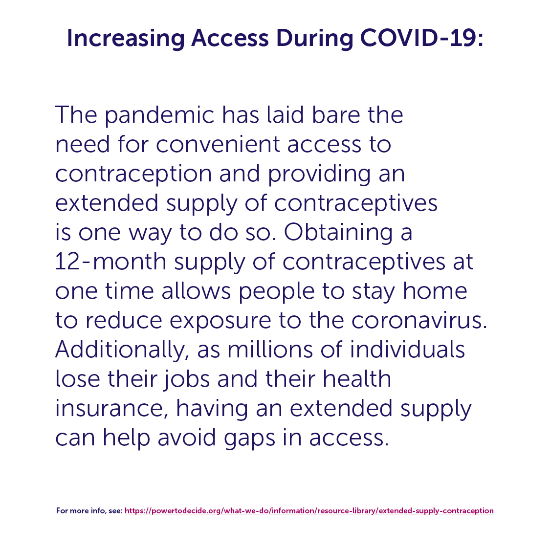 A graphic explaining the importance of allowing extended supply during COVID-19. 