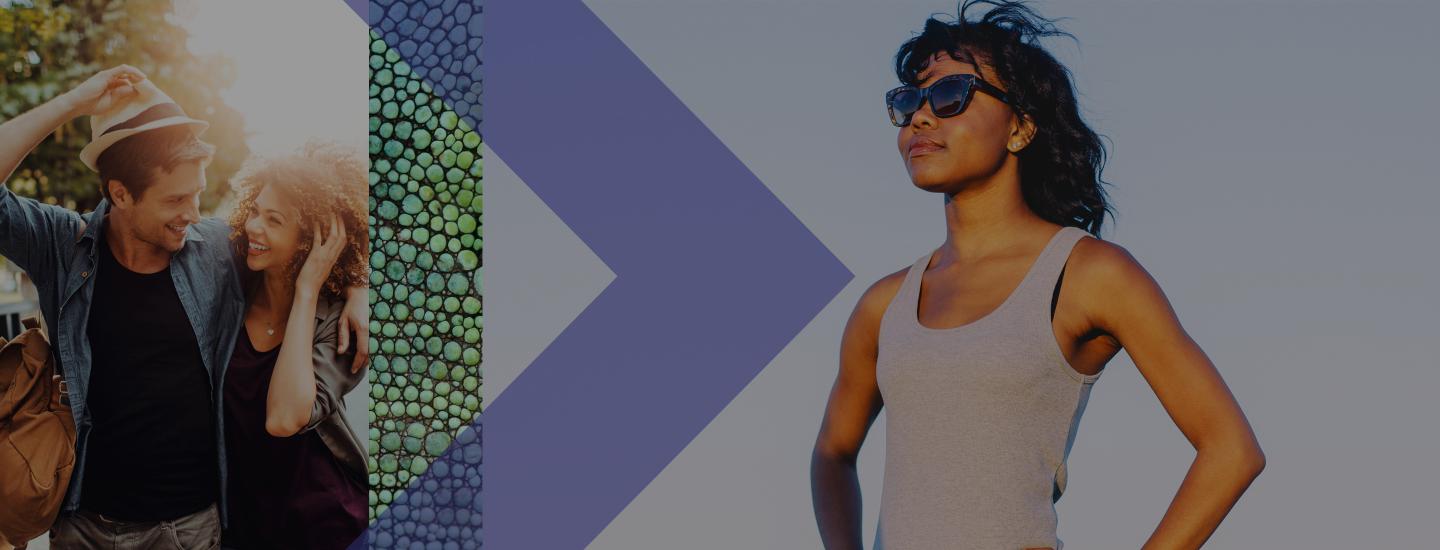 A couple kisses and a woman stands with her hands on her hips