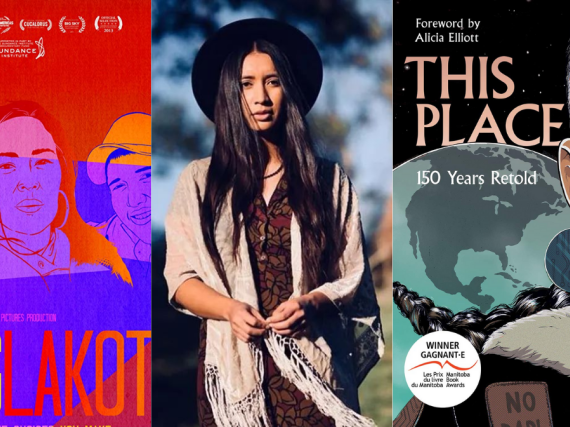 Images of three people/media featured in the blog: Young Lakota, This People, and Raye Zaragoza.